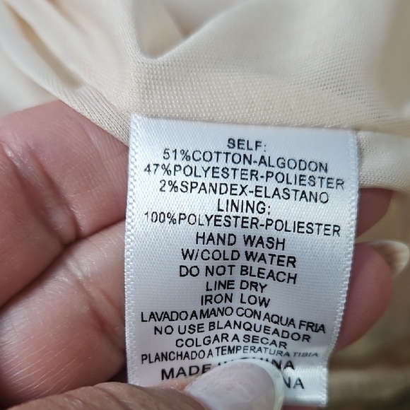 Listicle Cream Ribbed Tie Front Long Sleeve Dress - Picture 12 of 12